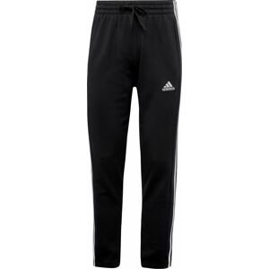 Sportovní kalhoty 'Essentials French Terry Tapered Elastic Cuff 3-Stripes' ADIDAS SPORTSWEAR černá / bílá