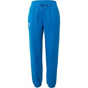 Sportovní kalhoty 'Essential' Under Armour modrá / bílá