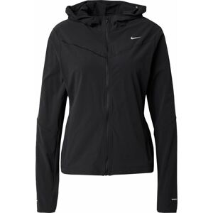 Sportovní bunda Nike stříbrně šedá / černá / bílá