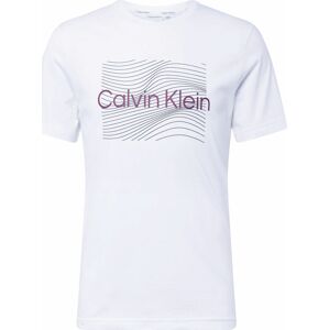 Tričko Calvin Klein ostružinová / černá / bílá