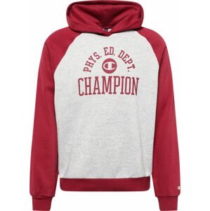 Mikina Champion Authentic Athletic Apparel světle šedá / vínově červená