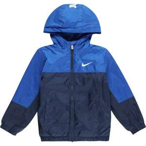 Přechodná bunda Nike Sportswear nebeská modř / tmavě modrá / bílá