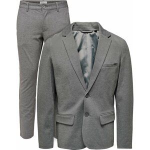 Oblek Only & Sons šedý melír