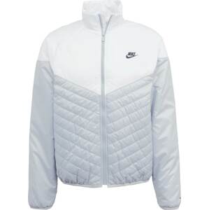 Přechodná bunda Nike Sportswear světle šedá / černá / bílá