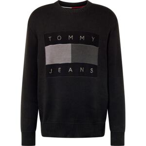 Svetr Tommy Jeans antracitová / tmavě šedá / černá / bílá