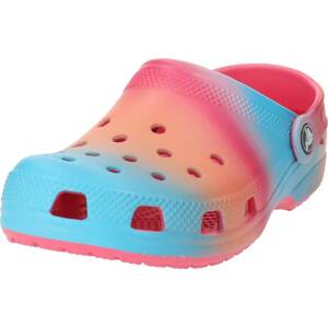Polobotky Crocs světlemodrá / lososová / pink