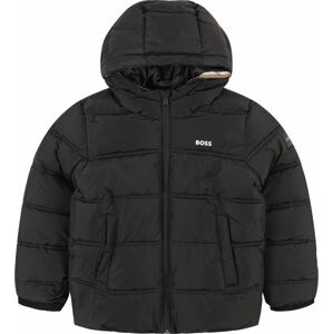 Zimní bunda BOSS Kidswear tmavě béžová / černá / bílá