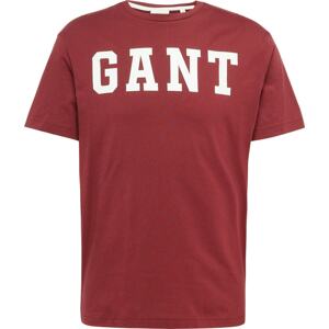 Tričko Gant červená třešeň / bílá