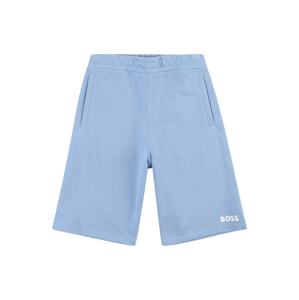 BOSS Kidswear Kalhoty nebeská modř / bílá