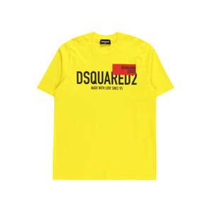 DSQUARED2 Tričko žlutá / tmavě červená / černá
