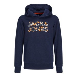 Jack & Jones Junior Mikina modrá / oranžová