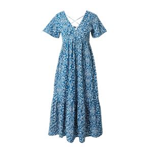 Springfield Letní šaty  kobaltová modř / bílá