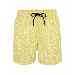 Calvin Klein Swimwear Plavecké šortky citronově žlutá / bílá