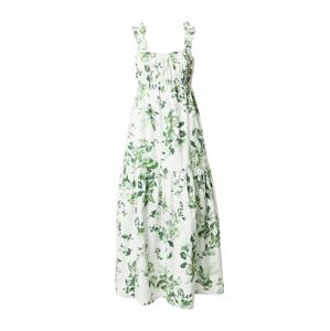 Abercrombie & Fitch Letní šaty trávově zelená / pastelově zelená / bílá