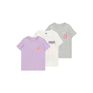 Cotton On Tričko krémová / šedý melír / pastelová fialová