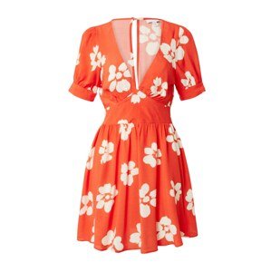 TOPSHOP Letní šaty oranžová / bílá