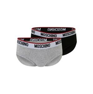 Moschino Underwear Boxerky šedý melír / červená / černá / offwhite