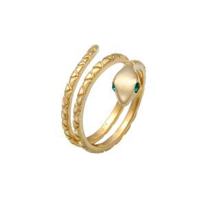 ELLI Prsten  zlatá / smaragdová