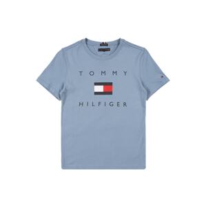 TOMMY HILFIGER Tričko  modrá / ohnivá červená / bílá