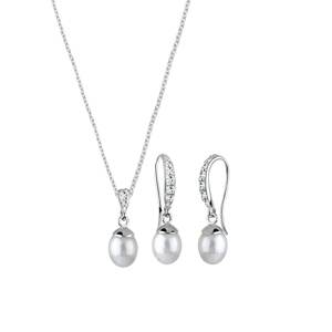 ELLI Sada šperků  stříbrná / perlově bílá