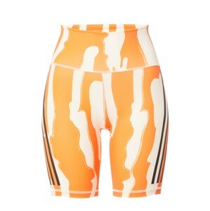 ADIDAS PERFORMANCE Sportovní kalhoty 'Thebe Magugu'  krémová / jasně oranžová / černá