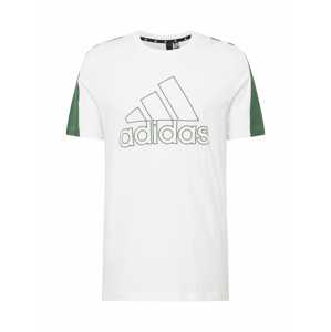 ADIDAS SPORTSWEAR Funkční tričko zelená / bílá