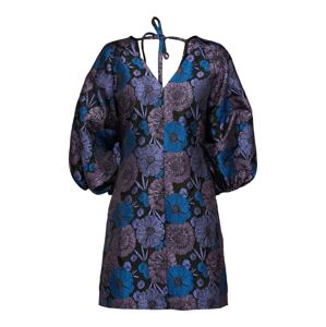SELECTED FEMME Šaty 'Elani'  kobaltová modř / fialová / černá / stříbrná