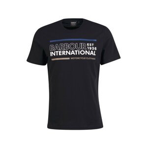 Barbour International Tričko  modrá / světle hnědá / černá / bílá