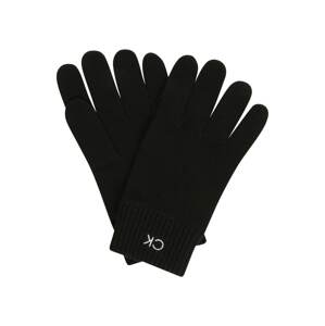 Calvin Klein Prstové rukavice černá / bílá
