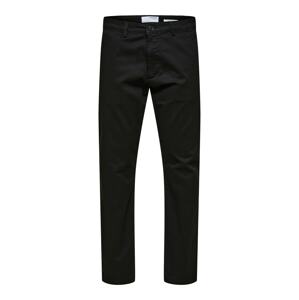 SELECTED HOMME Chino kalhoty 'NEW MILES'  černá