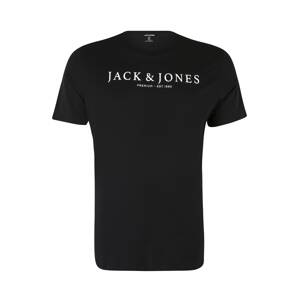 Jack & Jones Plus Tričko 'BOOSTER'  černá / bílá