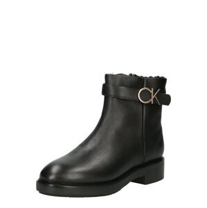 Calvin Klein Kotníkové boty zlatá / černá