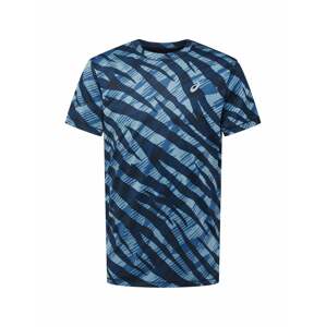 ASICS Funkční tričko 'WILD'  námořnická modř / chladná modrá / světlemodrá / černá