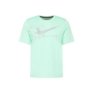 NIKE Funkční tričko 'Miller' šedá / pastelově zelená