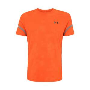 UNDER ARMOUR Funkční tričko 'Rush Emboss' šedá / oranžová / černá