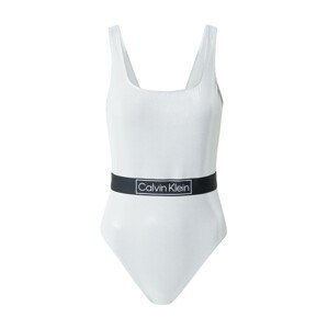 Calvin Klein Swimwear Plavky světle šedá / černá / bílá