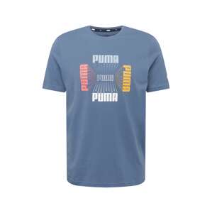 PUMA Funkční tričko  chladná modrá / zlatě žlutá / korálová / bílá