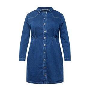 ONLY Curve Košilové šaty 'FLEUR' kobaltová modř