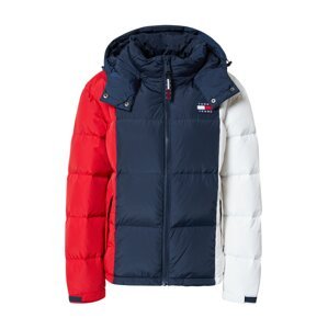 Tommy Jeans Zimní bunda 'Alaska' námořnická modř / ohnivá červená / bílá