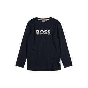 BOSS Kidswear Tričko  námořnická modř / offwhite