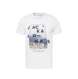 JACK & JONES Tričko 'Booster'  modrá / šedá / černá / bílá