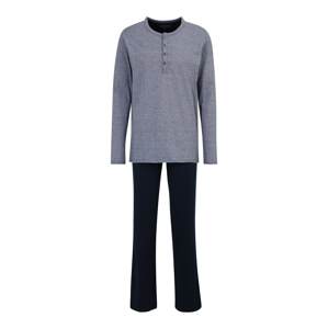 SCHIESSER Pyžamo dlouhé námořnická modř / šedý melír
