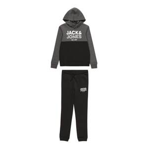 Jack & Jones Junior Joggingová souprava  tmavě šedá / černá / bílá