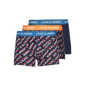 JACK & JONES Boxerky námořnická modř / oranžová / černá / bílá
