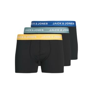 JACK & JONES Boxerky 'GRANT' modrá / opálová / žlutá / černá