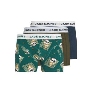 JACK & JONES Boxerky 'ICE' námořnická modř / zelená / khaki / bílá