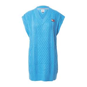Tommy Jeans Úpletové šaty námořnická modř / nebeská modř / červená / bílá