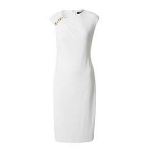 Lauren Ralph Lauren Koktejlové šaty 'FRYER' zlatá / bílá