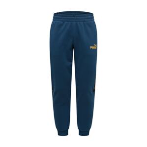 PUMA Sportovní kalhoty marine modrá / zlatá