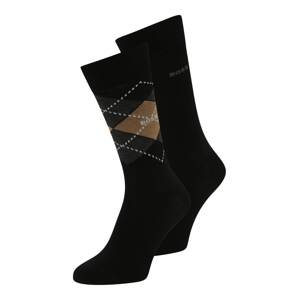 BOSS Black Ponožky 'Argyle'  velbloudí / grafitová / černá / bílá